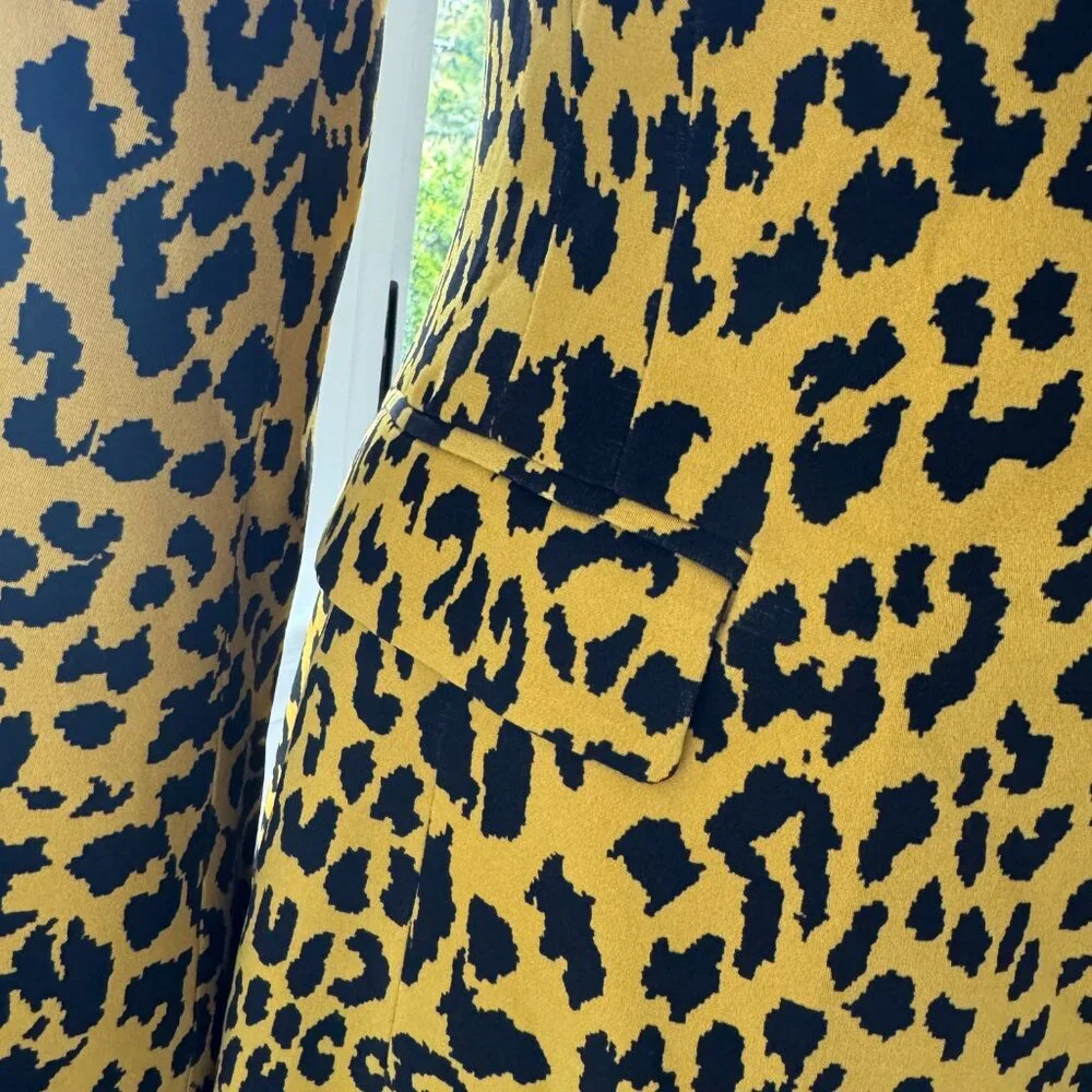 SERGIO HUDSON 100% Silk Cheetah Print Blazer - Picture 12 of 15